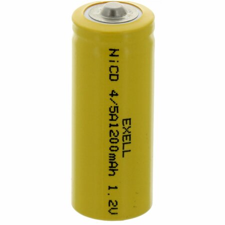 EXELL BATTERY 4/5A 1.2V 1200mAh NiCD Button Top Rechargeable Battery EBC-301